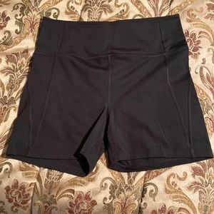 Girlfriend Black High-Rise Run Shorts XXL